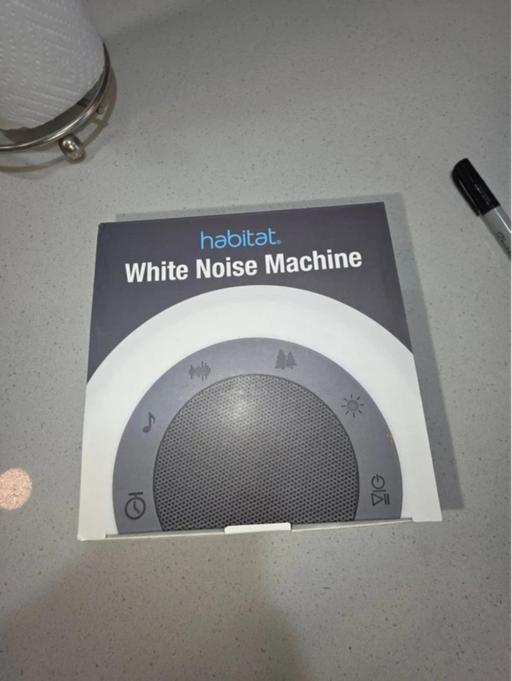 habitat White Noise Machine with Bluetooth and Night Light